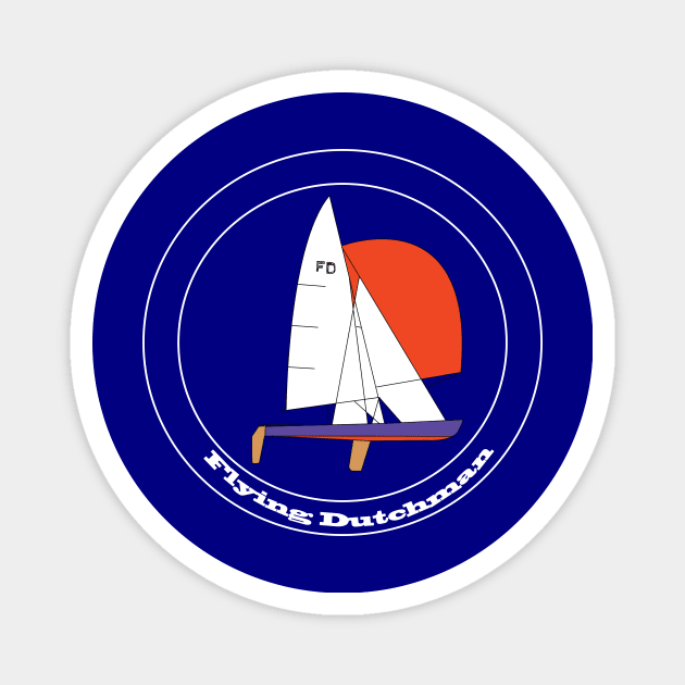 Flying Dutchman Sailboat Magnet by CHBB